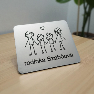 Jmenovka na dveře rodiče a chlapci dvojčata