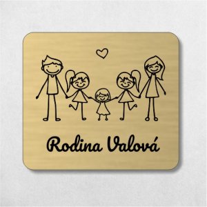 Jmenovka na dveře rodina