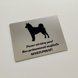 Tabulka Pozor pes Shiba Inu