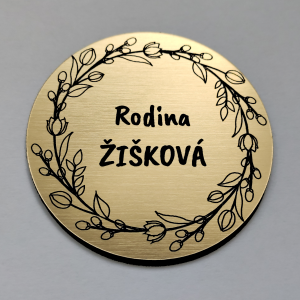 Jmenovka na dveře Floral Round