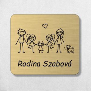 Jmenovka na dveře rodina