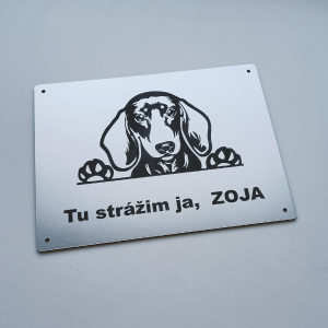 Tabulka Pozor pes Jezevčík 2