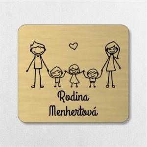 Jmenovka na dveře rodina