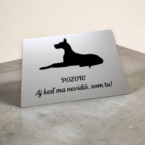 Tabulka Pozor pes Německá doga