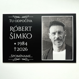 Tabulka na hrob s fotografií obdélník