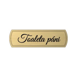 Tabulka Toaleta Páni