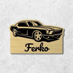 Dětská jmenovka Auto