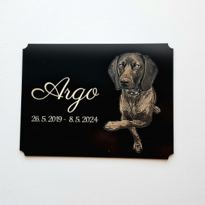 Tabulka na hrob zvířete V2