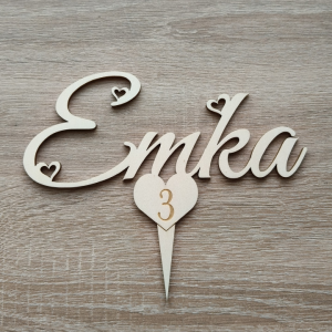 Zápich na dort se jménem – elegantní personalizovaný cake topper