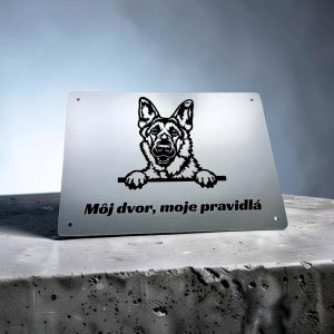 Tabulka Pozor pes Německý ovčák cute